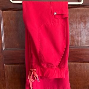 Figs Women's Isabel Wide Leg Pants - Red